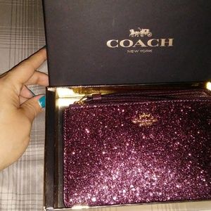 Coach glitter wristlet